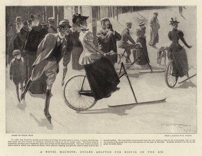 A Novel Machine, Cycles adapted for riding on the Ice by Frank Craig